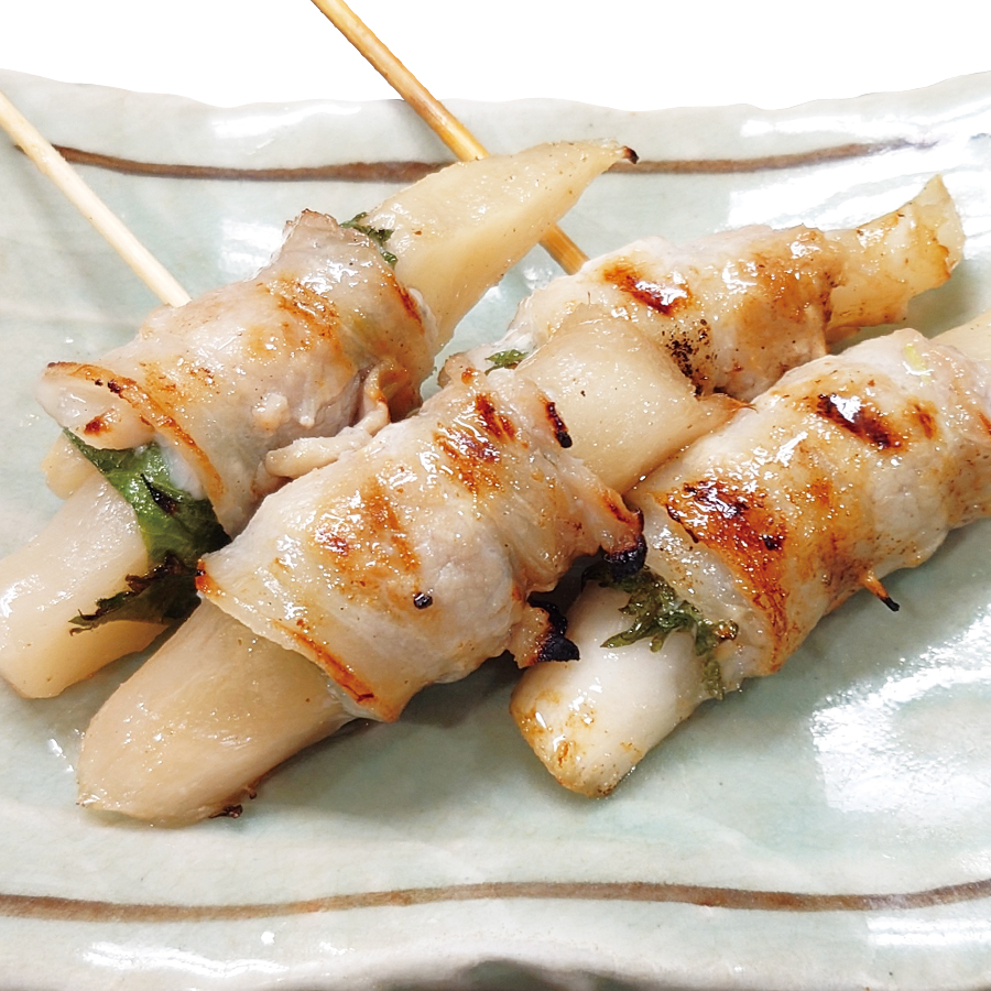 ガリの豚しそ巻串